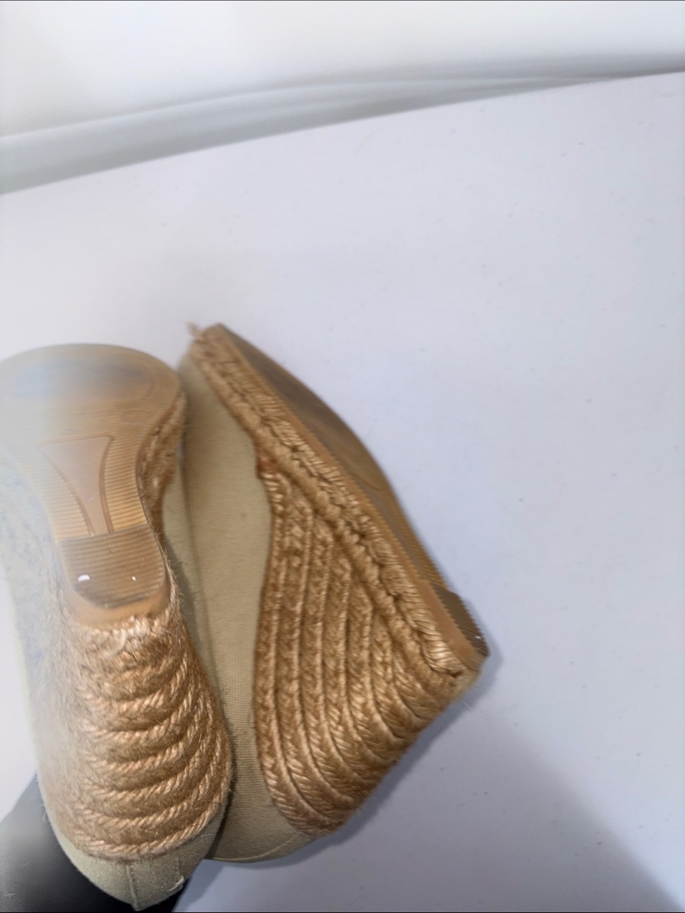 🌪️ Viscata Canvas Espadrille Wedge Pumps in Beige - Picture 7 of 8